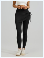 Nouveau pantalon de yoga plissé à taille haute très élastique pour femme, ensemble deux pièces, coupe ajustée, anti-transpiration, respirant et extensible dans les quatre sens