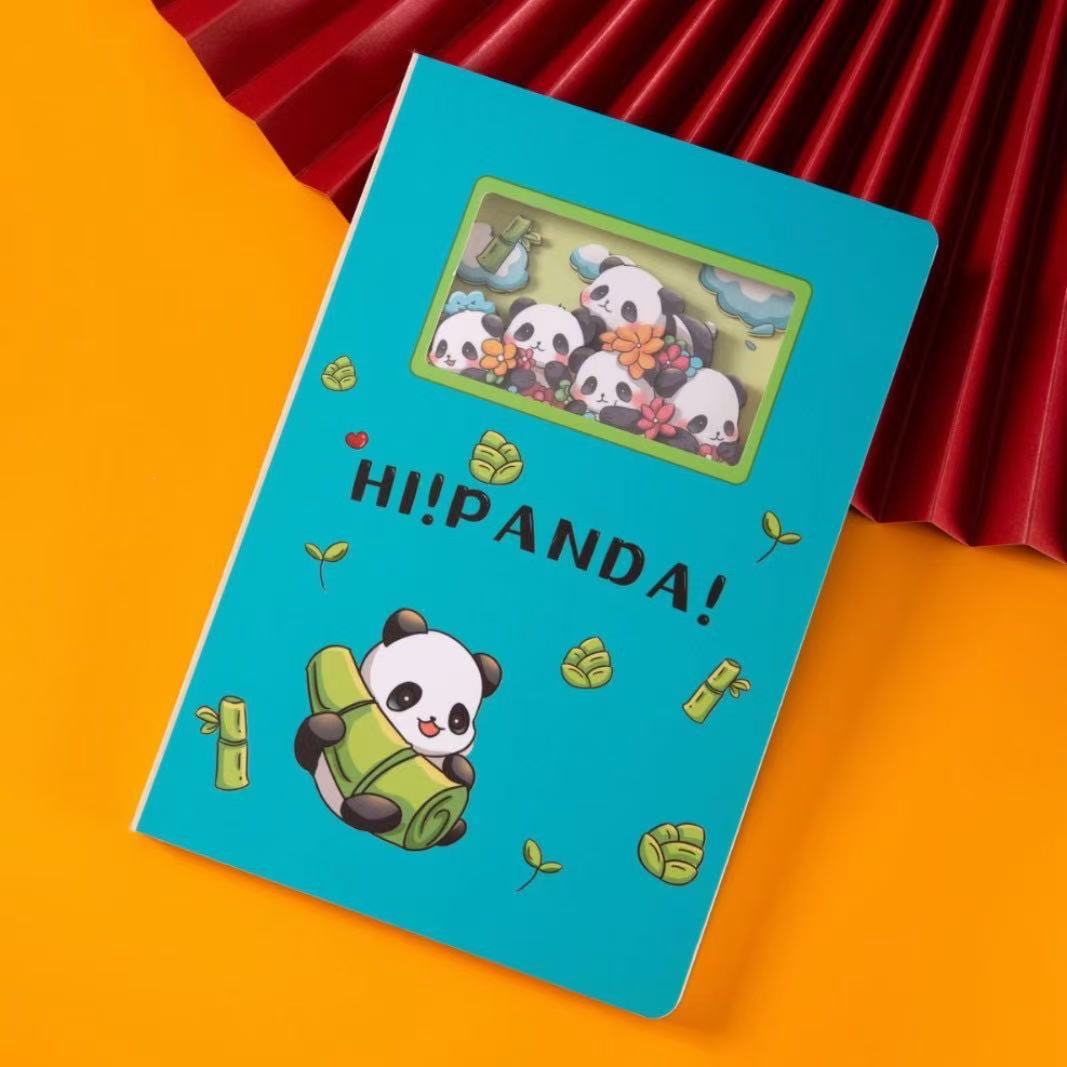 สมุดแพนด้าสมบัติประจำชาติ-น้ำเงินเขียว