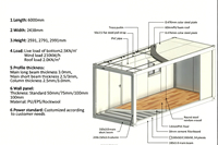 Bureau de chantier portable préfabriqué – Maison préfabriquée pour bureau de chantier – Conteneur de bureau