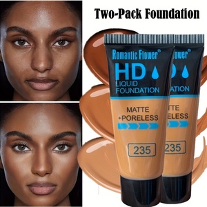 3 Color Liquid <b>Foundation</b> Lightweight Full Coverage Long Lasting Natural Makeup Waterproof OEM ODM - Product Image 2