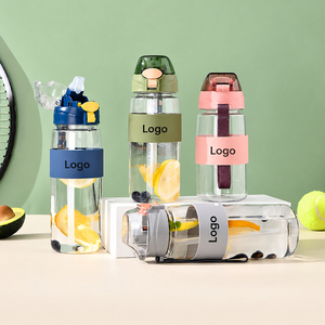 Bouteille d'eau PP Space Cup pour hommes, grande capacité, portable, avec poignée, anti-chute, bouteille de sport minimaliste, avec paille et couvercle à clapet pour l'extérieur - Product Image 2