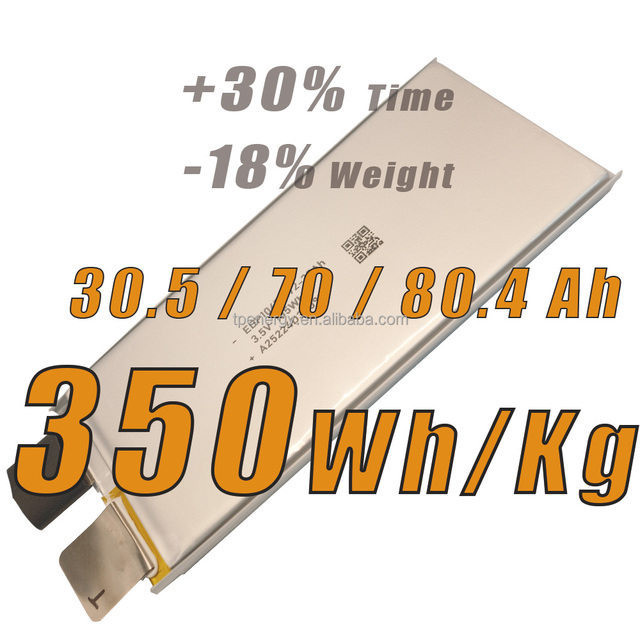 Solid State Batteries 350Wh/KG 430Wh/KG 3C 7C 8.5Ah 30Ah 39Ah 72Ah 80Ah High Density Lipo Battery Solid State Cell for UAV Drone