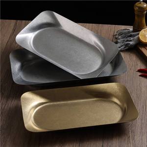 Stainless Steel Deep Plate 304 Retro Square Dish For Seafood Hot Pot Barbecue Vegetable Serving - Product Image 2