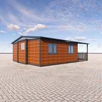 Maison conteneur modulaire de luxe sur mesure de 20 pieds, construction en acier extensible, avec panneaux sandwich et balcon, pour villa