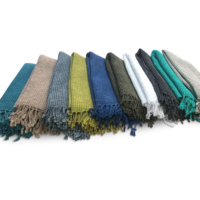 Serviettes de plage Peshtemal en coton tissé Dobby délavé pour adultes, certifiées OEKO-TEX, séchage rapide, aspect rustique turc, vente en gros