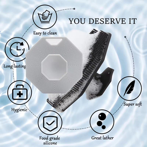 Phòng Tắm Silicone Cơ Thể Scrubber Tắm Tẩy Tế Bào Chết Chà Miếng Bọt Biển Cầm Tay Tắm Làm Sạch Bàn Chải Silicone - Product Image 6