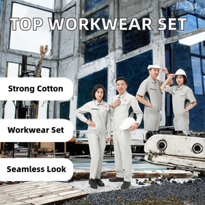 BEST SELLING Cotton Breathable <b>Work</b> Style Uniform <b>Clothes</b> Set <b>Construction</b> Site Farm Workwear Welders Suit Coverall Pants - Product Image 2
