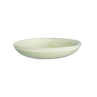 Service de vaisselle en verre vert mat, motif artistique éclaboussures d'encre, comprenant un bol à riz, un saladier et un bol à fruits pour la cuisine domestique