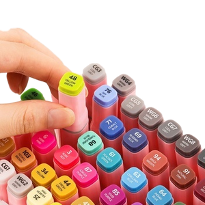 Factory Custom Twin <strong>Marker</strong> Pen <strong>Set</strong> for Sketching 6 Colors <strong>Permanent</strong> Ink Core 6mm Writing Width Flat Tip for Paper - Product Image 1