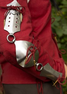 Cadenas de Acero para Caballero Medieval, Par Hecho a Mano, Pulido, Protección para Brazos, Armadura Decorativa, Accesorio de Estilo Histórico - Product Image 6