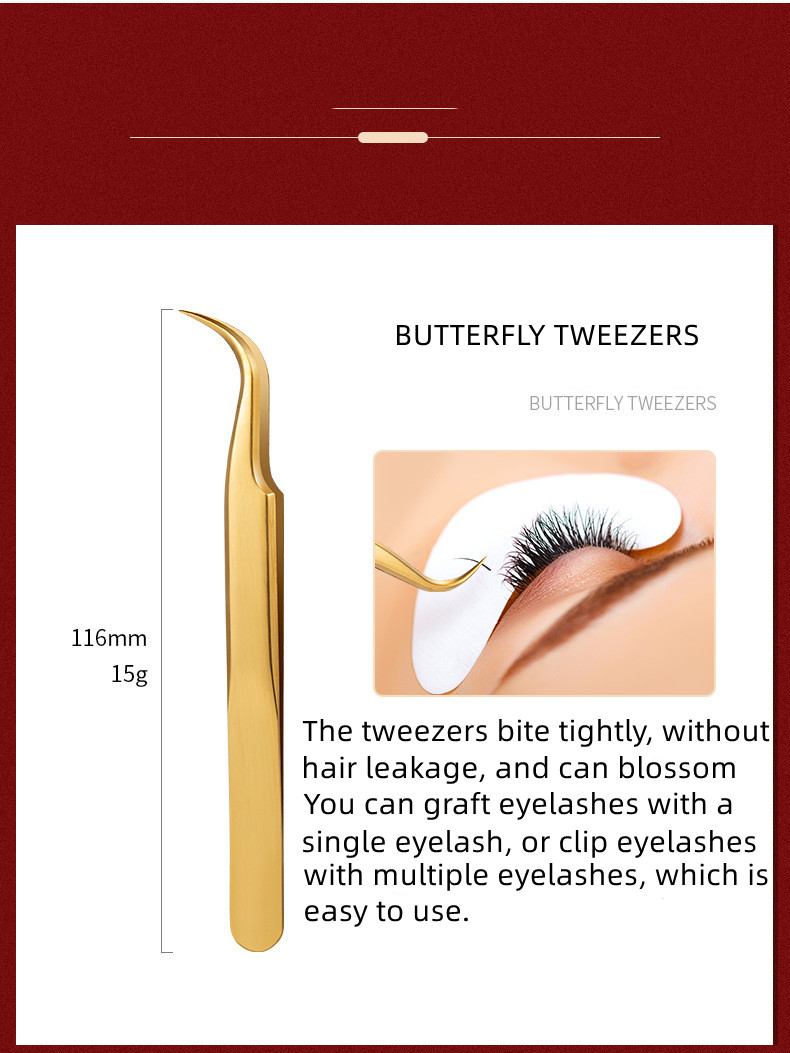 fiber tip tweezers for eyelash extension