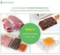 Film d'emballage alimentaire imprimé sur mesure, film laminé en rouleau, film d'emballage thermoformé, films thermoformables pour la viande