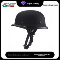 [Personnalisé] Casque de moto demi-coque rétro transfrontalier de style allemand, protection solaire, inspiré de la Seconde Guerre mondiale, pour adulte, tailles variées