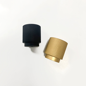 Aluminum Gold Black Knurled Cabinet <strong>Door</strong> <strong>Knob</strong> Drawer Handle for Kitchen Bedroom Dresser-Modern Design Villa Outdoor Use Durable - Product Image 3