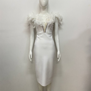 Strapless Sculpted Bodycon Floor Length Gown Rhinestone Sequin Embellished 3D Bow Mesh <b>Waist</b> Cutout Elegant Party Dress - Product Image 3