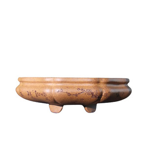 Maceta Hexagonal de Arcilla Yixing Jiangpo, Tallada a Mano, Estilo Suzhou, Maceta Baja para Bonsái, Maceta de Mesa para Flores - Product Image 5