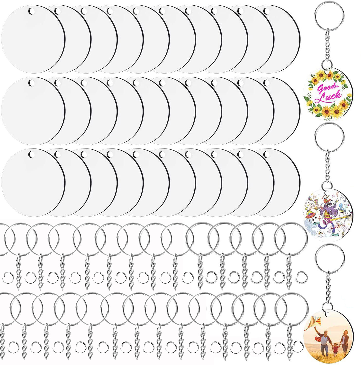 Подвеска из чистого дерева МДФ, сублимационная цифровая печать, идентификационная бирка, бирка для собак, набор аксессуаров для брелоков