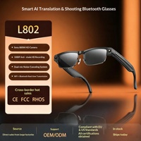 Lunettes Intelligentes Transfrontalières L802 avec Traduction WiFi en Temps Réel, Contrôle Tactile pour Appels et Prise de Photos IA 800W Pixels