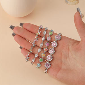 All'ingrosso gioielli di moda amore gocce geometriche colorate cubiche <span class=keywords><strong>serie</strong></span> braccialetto per donne ragazze - Product Image 3