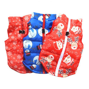 暖かいポリエステルパッド入りレジャー地中海デザイン犬用ハーネスベストペット冬コート幾何学模様 - Product Image 3