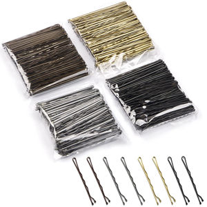 Forcine per parrucchieri da parrucchiere 50 pezzi in metallo color oro nero fermaglio per capelli Set 5/5.5/6/7cm qualità Wave Bobby Pin - Product Image 2