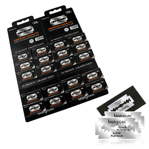 Lames de <span class=keywords><strong>rasoir</strong></span> à double tranchant Matgicol jetables pour hommes et salons de coiffure, 100 pièces, <span class=keywords><strong>prix</strong></span> d'usine en gros, MOQ, soins personnels, OEM - Product Image 2
