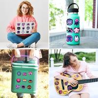 Pegatinas de Vinilo Holográficas Personalizadas a Prueba de Agua, para Botellas de Agua, Cuadernos, Teléfonos, Equipaje, Suministros Comerciales, Reutilizables
