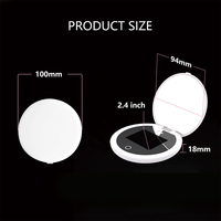 Miroir de maquillage de voyage portable grossissement LED miroir de maquillage miroir de maquillage vanité avec caméra UV pour test de protection solaire vente en gros
