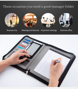 B5 Business Oxford cuir fermeture éclair documents dossier padfolio portefeuille - Product Image 6