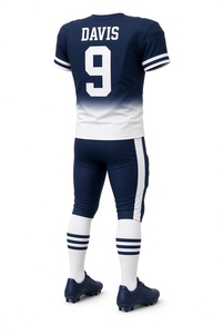 Maillot de football marron et blanc pour homme adulte, ensemble short et maillot à manches courtes, col en V, impression par transfert thermique, 100 % coton, adapté à toutes les saisons - Product Image 2