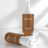 Supplier Botol Kaca Frosted 50ml 30ml dengan Pipet untuk Kemasan Kosmetik Minyak Atsiri, Botol Minyak Atsiri dengan Pipet