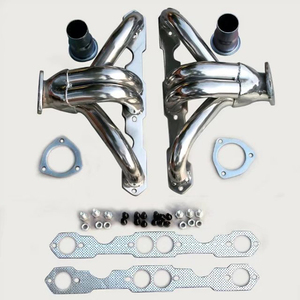 Xả downpipe Kit khối nhỏ hugger <span class=keywords><strong>shorty</strong></span> thép không gỉ T304 đua tiêu đề phù hợp với tất cả các khối nhỏ <span class=keywords><strong>Chevy</strong></span> V8 động cơ từ '55 + - Product Image 1