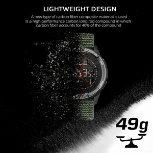 NORTH EDGE ALPS Men's Carbon Fiber <b>Watch</b> Shock Sports Super Light Outdoor <b>Compass</b> Waterproof 50M Wristwatches - Product Image 4