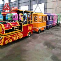 Train électrique sans rail miniature pour enfants, pour centres commerciaux, aires de jeux intérieures et extérieures, parcs d'attractions et sites touristiques, à vendre