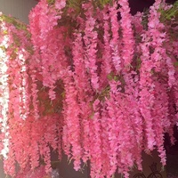 O-X0199 Bunga Wisteria Gantung Grosir Bunga Wisteria Sutra Bunga Wisteria Buatan Dekorasi Rumah Pernikahan Terlaris Bunga Wisteria Putih Palsu