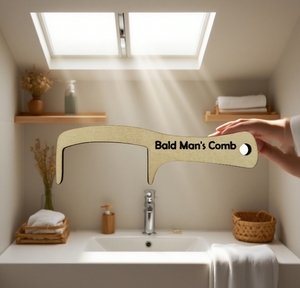Pafu Nuevo <span class=keywords><strong>Peine</strong></span> de Madera <span class=keywords><strong>para</strong></span> Hombres <span class=keywords><strong>Calvos</strong></span>-Regalo Divertido de Mordaza Novedad <span class=keywords><strong>Peine</strong></span> de Madera Artesanal <span class=keywords><strong>PARA</strong></span> EL Cuidado DE LA Cabeza Calva y Bromas - Product Image 3