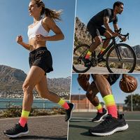 Chaussettes de course à compression graduée pour femmes, respirantes, avec soutien de la voûte plantaire, anti-fatigue, anti-bactériennes, pour marathon, échantillon gratuit, très appréciées