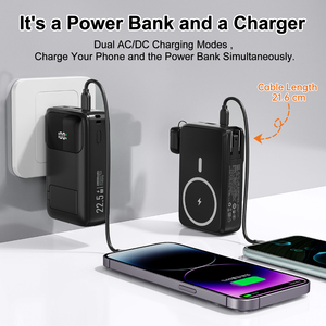 Xách tay 20000mAh AC ngân hàng điện với Un AUS Adapter PD sạc nhanh 22.5W sạc pin di động cho iPhone - Product Image 5