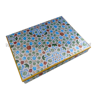 Boîte de Rangement en Bois Laquée Piano pour Fruits Secs, Noix, Dattes et Gâteaux – Cadeau Chocolat Moyen-Orient pour Ramadan