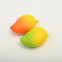 Jouet anti-stress en PU souple à récupération lente, ensemble de fruits simulés, pomme à presser, pendentif porte-clés pour tous les âges, garçons et filles, vente en gros