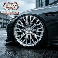 Rueda de radios múltiples forjada a medida, color gris plomo, cara con corte de diamante, PCD y ET personalizados para modificación de coches de alta gama