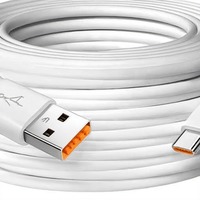 Kabel Ekstensi USB A ke Type-C Panjang 8ft 6A Pengisian Cepat Kabel PVC dengan Garansi 12 Bulan untuk TV Meja Mobil