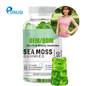 Gummies à l'algue marine Algues marines irlandaises naturelles et varech avec bardane Gummies 60 gummies Vegan Compléments alimentaires à base de plantes sains - Product Image 1