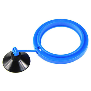 Acquario Fish Tank Floating Feeder Ring Square Round Blue Plastic Aquarium Fish Feeding Rings con ventose - Product Image 2
