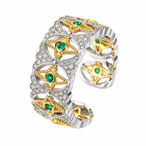 Anillo de ojo de luna y estrella para mujer, estilo palaciego, accesorio diario para el dedo - Product Image 1