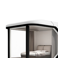 Maison préfabriquée moderne en conteneur, cabine modulaire irrégulière en panneaux sandwich EPS, unité hôtelière étanche