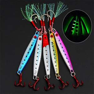 25g 40g 60g 80g 100g 120g 150g 180g Appâts durs artificiels à effet lumineux pour pêche en haute mer - Product Image 2