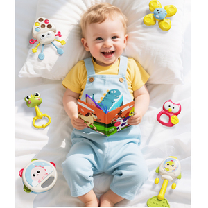 Ensemble de 16 hochets de dentition pour bébé en silicone souple, sans BPA, jouets sensoriels pour nourrissons - Product Image 3