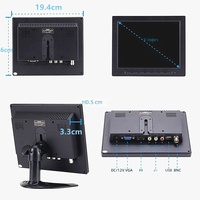 Moniteur multifonction LCD 8 pouces avec panneau ASV et entrée 5-en-1 VGA AV pour BNC et entrée audio
