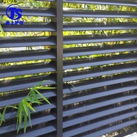 Clôture de jardin sur mesure en aluminium thermolaqué à lames orientables, écologique, pour l'intimité et la sécurité, avec un design moderne et une modélisation 3D